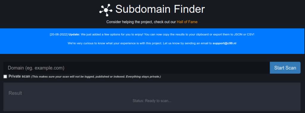 Subdomain find subdomains