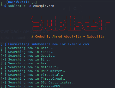 sublist3r find subdomains