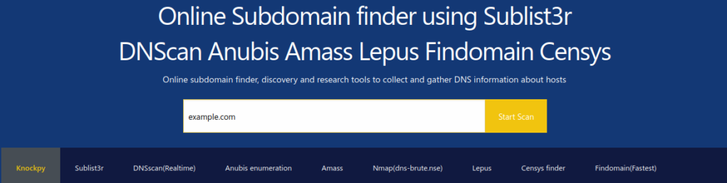 Nmapper find subdomains