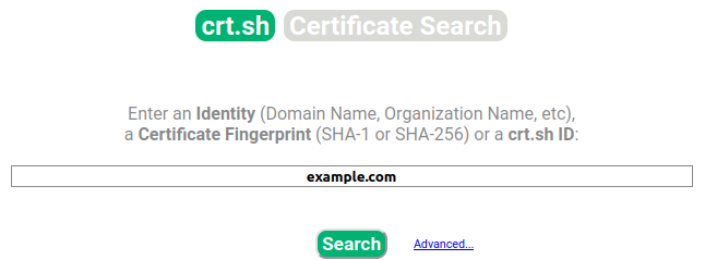 crt.sh find subdomains