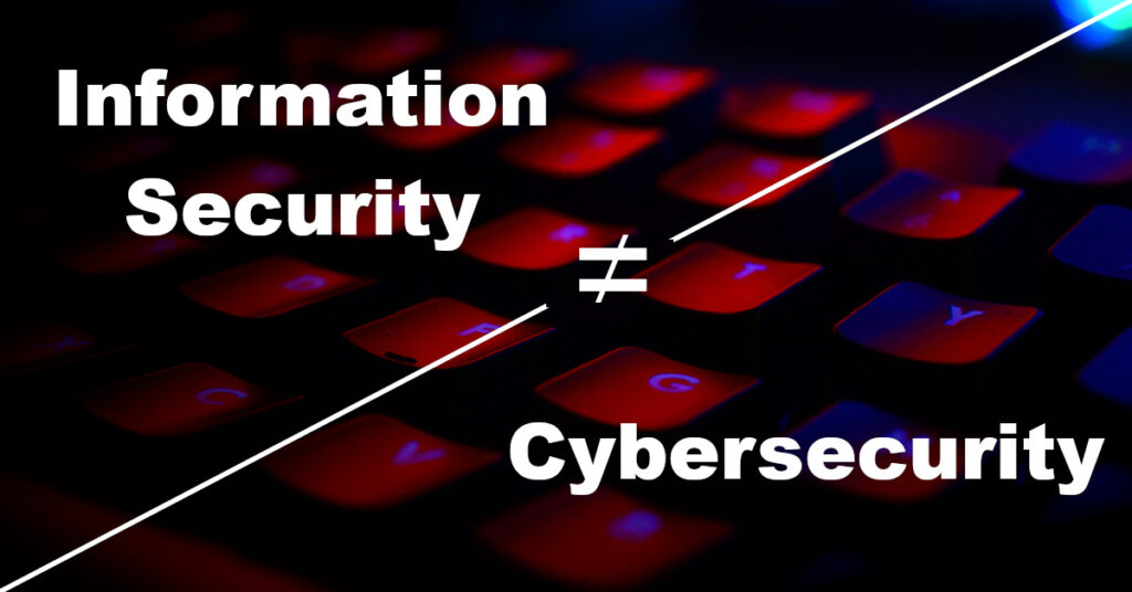 cybersecurity difference information security